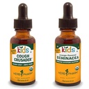 Kräuter Pharm Kids Certified-Organic Alcohol-Free Cough Crusader flüssige Kräuterformel, 1 Unze & Kinder Certified-Organic Alcohol-Free Echinacea Glycerite Liquid Extract, 1 Unze