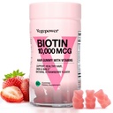 Biotin-Gummi für das Haarwachstum 10000mcg - Vegane Biotin-Vitamine unterstützen gesundes Haar, Haut und Nägel, Haar-Vitamin-Gummi für Frauen und Männer - Nicht-GMO, Kaubare Ergänzung