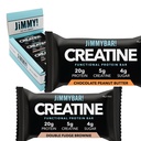 (NEW) JiMMYBAR! Creatine Protein Bar - 5g Creatine Monohydrate + 20g Protein - High Protein Snack - Unterstützt Muskelwachstum, Stärke und Erholung - Real Food Energy Bar für Athleten | 12 Schokolade Peanut Butter + 12 Fudge Brownie Variety Pack (24 Bars)