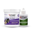 PET KING BRANDS ZYMOX Enzymatic Ear Wipes & Otic Solution Hydrocortison Kostenlos für Hunde & Katzen - Produkt Bundle - für Schmutz, Wachs, Smelly Ears & to Soothe Infections, 100 Graf Wipes & 1.25oz Flaschen