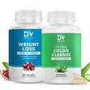 Women’s Weight Management Duo – 15 Tage Detox & Weight Loss Support – 2-Step System zum Reinigen, Zurücksetzen & Erhalten Ergebnisse