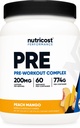 Nutricost Pre-Workout Complex Pulver (60 Portionen, Pfirsich Mango) - Pre-Workout Supplement mit Beta-Alanin, Taurin & Aminosäuren