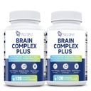 2-Pack Brain Supplements für Memory & Focus | Nootropic mit Bacopa, Lion's Mane, Alpha GPC | Mental Clarity & Cognitive Support | Vitamin B6 & B12 - 240 Caps (120/Flasche)