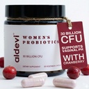 Frauen Probiotika 30 Milliarden CFU mit Cranberry, Made in USA - Tägliche Unterstützung für vaginalen pH, Urin und Verdauungsgesundheit - Vegan, 30 Kapseln