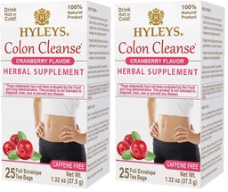 Hyleys Colon Reinigen Tee Cranberry Geschmack - 25 Teebeutel (2 Packung)