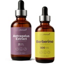 LongLifeNutri Ultimate Liquid Wellness Bundle: Organic Astragalus Extract (4 Fl Oz) + Berberine Liquid Drops - Energy, Vitality & Metabolic Support