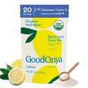 GOODONYA Organic Hydration Electrolyte Drink Mix, Certified Organic Hydration Powder, Non-GMO, Biochecked Glyphosate Free, Low Sugar, Lemonade Flavor, keine künstlichen Aromen, 20 Servierungen