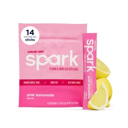 AdvoCare Spark Vitamin &amp; Amino Säure Supplement - Fokus & Energy Drink Pulver mit Vitamin A, B-6, C & E - Auch enthalten L-Carnitin & L-Tyrosin - Pink Lemonade, 14 Stick Packs