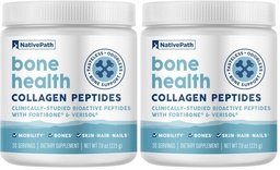 NativePath Bone Health Collagen Peptide, Typ 1 & 3, mit Fortibone und Verisol, 7,9 Unzen, 30 Portionen (Paket von 2)