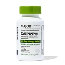 MAJOR Cetirizin Hydrochlorid Tabletten 10 mg - Antihistaminikum für Innen- und Außenallergien - 24-Stunden-Allergie Linderung von den Symptomen von Heuschnupfen und oberen Atemwegsallergien - 500 Count
