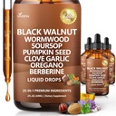 VivoNu 25-in-1 Liposomal Black Walnut Wormwood Clove Tincture, 3 Bottle