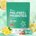 VivoNu Probiotics for Digestive Health Gummies, 3 in 1 Intestinal Digestion, Contains 2 Billion CFU Probiotic, Zinc, Magnesium and Vitamin D3, Men's Probiotics for Women, Zero Sugar Non GMO 60 Gummy