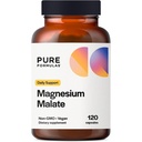 PureFormulas Magnesium Malate Capsules - Chelated Malate - Highly Bioavailable Form to Support Energy, Bone Health + Muscle Recovery, malato de magnesio 360 mg - 120 Capsules