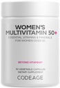 Codeage Women’s Multivitamin 50+ Supplement - Essential Vitamins for Women Over 50, Minerals, CoQ10, Hyaluronic Acid, Probiotics, Black Cohosh, Ashwagandha & Superfoods - Non-GMO - 90 Capsules
