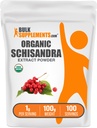 BulkSupplements.com Organic Schisandra Extract Powder - Schisandra Supplement, aus Schisandra Beeren, Kräuterergänzung - Glutenfrei - 1g pro Servierung, 100g (3,5 oz) (Pack von 1)