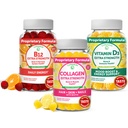 Lunakai Collagen, Vitamin D3 and Vitamin B12 Bundle - Non-GMO Anti Aging Supplements for Men & Women - Immunity, Bone and Mood Support - 3000 mcg Methylcobalamin High Absorption Energy Gummies
