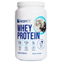 LeanFit WHEY Protein Cookies & Cream - 100% Whey Protein Powder, 25g Protein Per Serving - Grass-Fed, Gluten-Free, BCAAs, Amino Acid - 26 Servings, 1.88 lb Tub