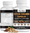 Ceylon Cinnamon Capsules - Hergestellt mit Chromium GTF, Turmeric, Niacinamide, Black Pepper - Energy, Heart & Metabolism Support - für Männer & Frauen - 120 Vegan Capsules, 2 Month Supply