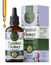 HERBAMAMA Passion Flower Extract for Stress Relief & Relaxation – Passionflower Tincture for Sleep & Cortisol Support – Vegan, Alcohol & Sugar-Free Passiflora Incarnata Calm Drops, 56-Day Supply