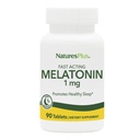 NaturesPlus Melatonin 1 mg - 90 Fast-Acting Tablets - Supports Healthy Immune System & Mental Sharpness - Vegan, Gluten Free - 90 Servings