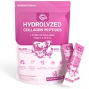 Multi Collagen Peptides Powder for Women – 10g Hydrolyzed Collagen Type I, II, III, V & X with Biotin, Hyaluronic Acid & Prebiotics | Hair, Skin, Nail & Bone Support | Berry Flavor | 30 Stick Packs