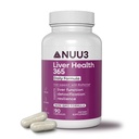 NUU3 Liver Health 365 - Liver Cleanse & Detox Support Supplement - Milk Thistle, Artichoke, N-Acetyl Cysteine (NAC), Dihydromyricetin & Turmeric - Aids Tissue Regeneration & Bile Flow - 90 Capsules