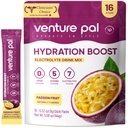 Venture Pal Sugar Free Electrolyte Powder Packets - Liquid Daily IV Drink Mix for Rapid Hydration & Party Recovery | 5 Vitamine & 7 Elektrolyte| Keto Friendly | Non-GMO | Certified Vegan | 16 Sticks