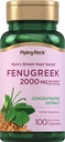 Piping Rock Fenugreek Capsules | 100 Pills | Concentrated Seed Extract | Herbal Supplement for Women | Non-GMO, Gluten Free