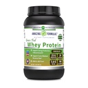 Amazing Formulas Grass-Fed Whey Protein Powder | 25 Grams Protein Supplement | Natural Sweetener and Flavor | Contains BCAA & EAA | Non-GMO | Made in USA (2 Lb, Chocolate)