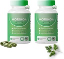 Moringa Kapseln,Pure Moringa Pulver Kapseln - 800mg Nährstoff-Rich Moringa- fördert Energie, Gut Well-Being (2)