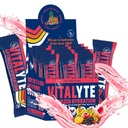 Vitalyte Electrolyte Powder Packets - Isotonic Clean Electrolyte Hydration Drink Mix - Single Serve Rehydration Packets with No Artificial Colors, Flavors or Sweeteners (Fruit Punch, Pack of 25)
