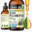 BIO KRAUTER Saw Palmetto Extract - Vegan Saw Palmetto für Männer und Frauen - Urinary Support - Alkohol & Zucker kostenlos - 4 Fl.Oz.