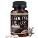 Zeolite Detox Capsules, 1-2 µm Clinoptilolite, Organic Activated Charcoal & Bentonite Clay, Multi-Active Formula for Full Body, Gut & Liver Cleanse, Supplement for Men & Women, 60 Capsules