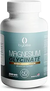 Magnesium Glycinate 800mg/High Absorption – unterstützt Wellness/Schlaf/Muskelfunktion/Gesundheit/Stress-Relief