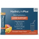 Hydralyte Liver-Unterstützung + Elektrolyt-Mischung mit Milchdistel, Turmeric, Ginger, Prickly Pear, Grüner Tee-Extrakt für schnelle Rehydrierung (Pineapple Mango Ginger, 20 Packungen)