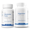 Biotics Research Intenzyme Forte™ Proteolytic Enzymes for Protein Digestion, Immune & Circulatory Support + KappArest™ Turmeric & Boswellia Antioxidant Joint Support – 100 Tabs + 180 Caps