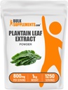 BulkSupplements.com Plantain Leaf Extract Powder - Plantain Leaf Supplement, Plantain Leaf Powder - Herbal Supplement, Gluten Free, 800mg per Serving, 1kg (2.2 lbs) (Pack of 1)