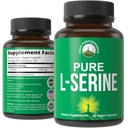 Peak Performance L-Serine Capsules 500mg Best Brain and Nootropic Amino Acids for Production of L-Cystine, L-Tryptophan and Serotonin - USA Grade Pills - Gluten Free, Non-GMO Supplement - 60 Servings