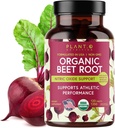 USDA Plant.O Premium Organic Beet Root Tablets [1350mg Beets Powder] mit schwarzem Pfeffer für extra Absorption - Nitric Oxid Supplement