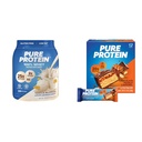 Pure Protein Powder, Whey, High Protein, Low Sugar, Gluten Free, Vanilla Cream, 1.75 lbs & Bars, High Protein, Nutritious Snacks to Support Energy, Low Sugar, Gluten Free