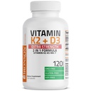 Bronson Vitamin K2 (MK7) mit D3 Extra Strength Supplement Knochen und Herz-Gesundheit Non-GMO Formel 10.000 IU Vitamin D3 & 120 mcg Vitamin K2 MK-7 leicht zu schlucken Vitamin D & K, 120 Kapseln