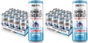Optimum Nutrition Amino Energy Sparkling Hydration Drink,Electrolytes,Caffeine,Amino Acids,BCAAs,Sugar Free,NEW Blue Raspberry Rush,12 Fl Oz,(Packaging May Vary),12 Count (Pack of 2)