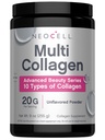 NeoCell Super Multi Collagen Peptides Powder | 9oz | 10 Types of Collagen | Skin, Hair and Nails | Beauty Supplement | Unflavored Powder | For Women and Men