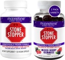 Moonstone Kidney Stone Stopper Capsules & Gummis, Outperforms Chanca Piedra Stone Breaker & Kidney Support Supplements, entwickelt von Urologen, um Kidney Stones, Mixed Berry (Variety 2 Pack) zu verhindern