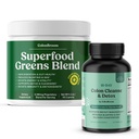 ColonBroom 15 Day Colon Cleanse & Detox Cleanse for Weight Loss + Superfood Greens Powder Supplement (28 Servings) | Super Greens Juice Powder with Probiotics, Prebiotics, Spirulina & Chlorella