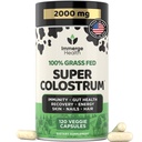 Immerge Health Super Colostrum Capsules - 120 Count High IgG Bovine Supplement for Gut Health, Hair Growth, Bloating & Immunity - 100% Grass Fed First Milking, Tasteless & Travel Friendly, USA Made