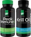 Daiwa Peak Immune 4 - Natürliche Immunsystem Booster + Daiwa Krill Öl – Omega 3 Krill Öl Kapseln
