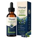 Vitasept Bilberry Drops for Memory, Natural & Organic Alcohol-Free Extract, Bilberry Fruit Liquid Herbal Extract, 2 Fl.Oz