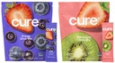 Cure Hydration | Plant-Based Electrolyte Drink Mix | Energy & Dehydration Bundle | No Sugar | Coconut Water |100mg Caffeine | Non-GMO | Vegan | 14-Pack Each: Acai Berry & Strawberry Kiwi