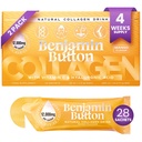 Benjamin Button 12,000mg Marine Collagen Liquid Shots | High Strength Hydrolyzed Marine Collagen Peptides with Hyaluronic Acid & Vitamin C for Skin, Hair, Joints | Mango Flavor, 28 Servings